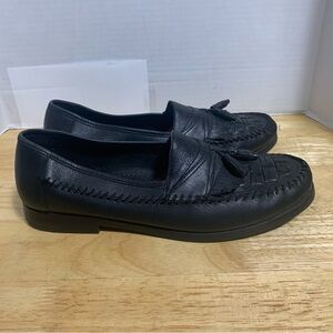 Giorgio Brutini Gordy‎ Black Leather Tassel Loafers Shoes Men Size 11.5M Glove